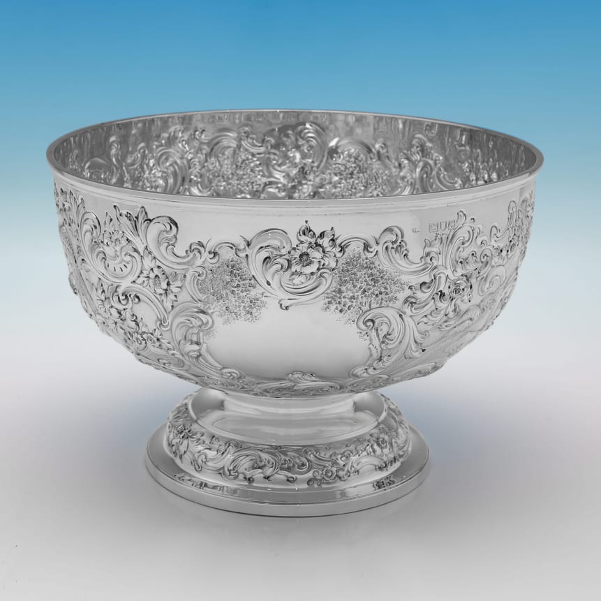 Antique Sterling Silver Bowl - Charles Stuart Harris, hallmarked in 1898 London - Victorian