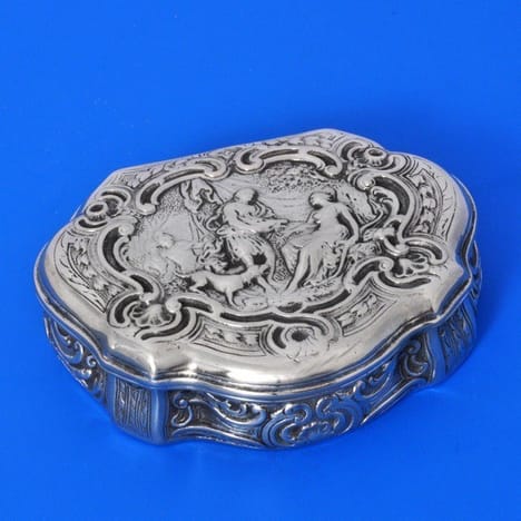 Antique Foreign Silver Box - Circa 1890 - Victorian - image 1