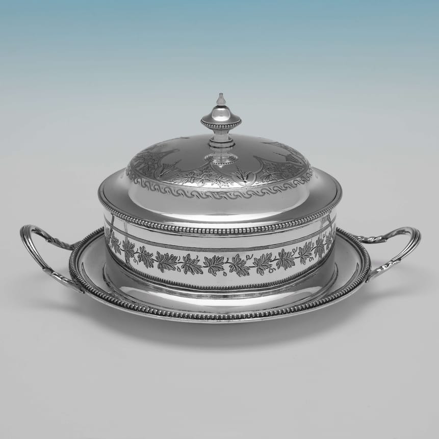 Antique Silver Plate Butter Dish - Henry Wilkinson & Co. Made Circa 1880 Unknown - Victorian - Image 5