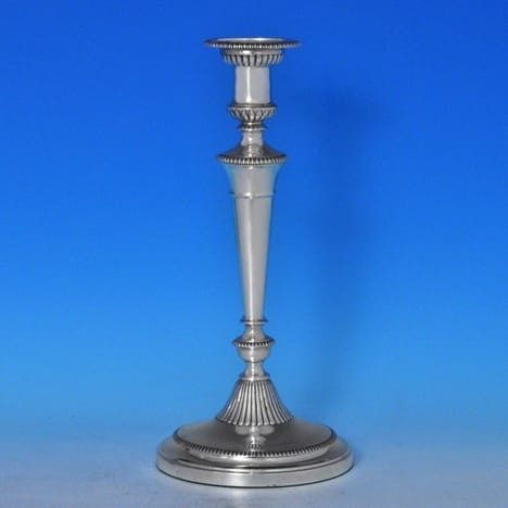 Antique Sterling Silver Candlestick - Charles Boyton & Sons Hallmarked In 1904 London - Edwardian - image 1