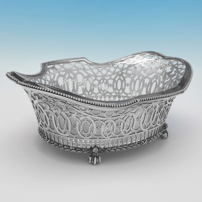 Antique Sterling Silver Dish - Thomas Wimbush And Henry Hyde Hallmarked In 1890 London - Victorian - Image 1