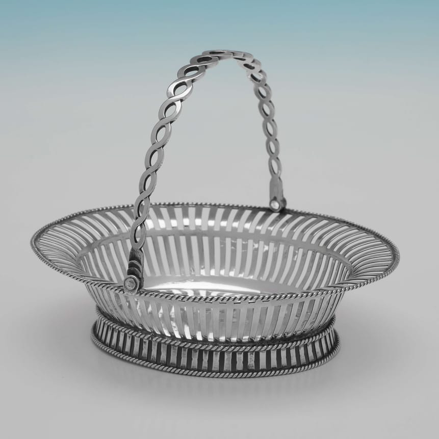Antique Sterling Silver Sweetmeat Basket - Edward Aldridge Hallmarked In 1753 London - Georgian - Image 1