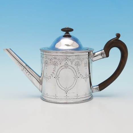 Antique Sterling Silver Teapot - Edward Cooper Hallmarked In 1774 London - Georgian - Image 1