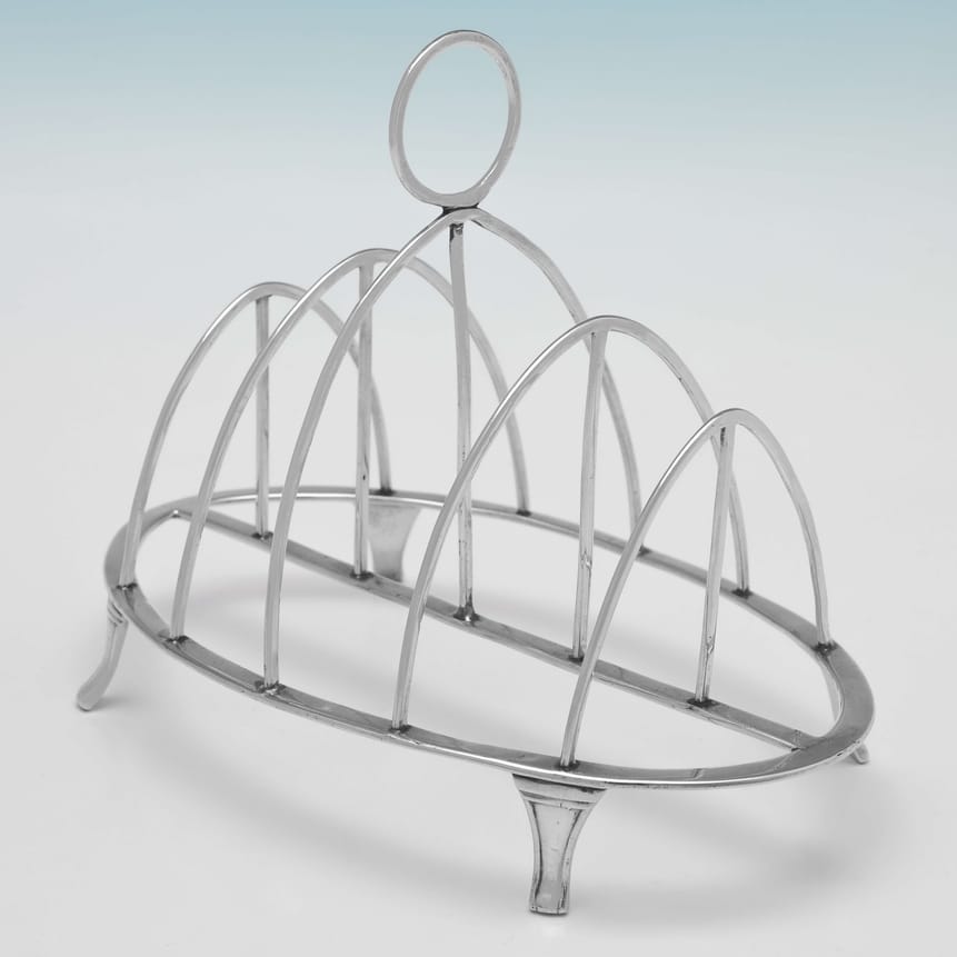 Antique Sterling Silver Toast Rack - Samuel Hennell Hallmarked In 1812 London - Georgian - Image 1