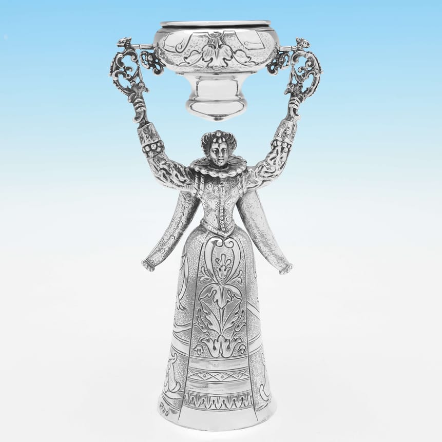 Antique Sterling Silver Wager Cup - Berthold Muller Hallmarked In 1900 Chester - Victorian - Image 1