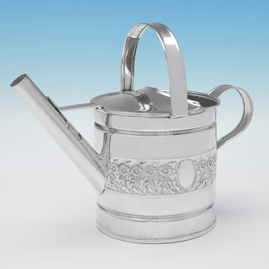 Sterling Silver Watering Can - Whitehill Silver & Plate Company Hallmarked In 1991 London - Elizabeth II - Image 1