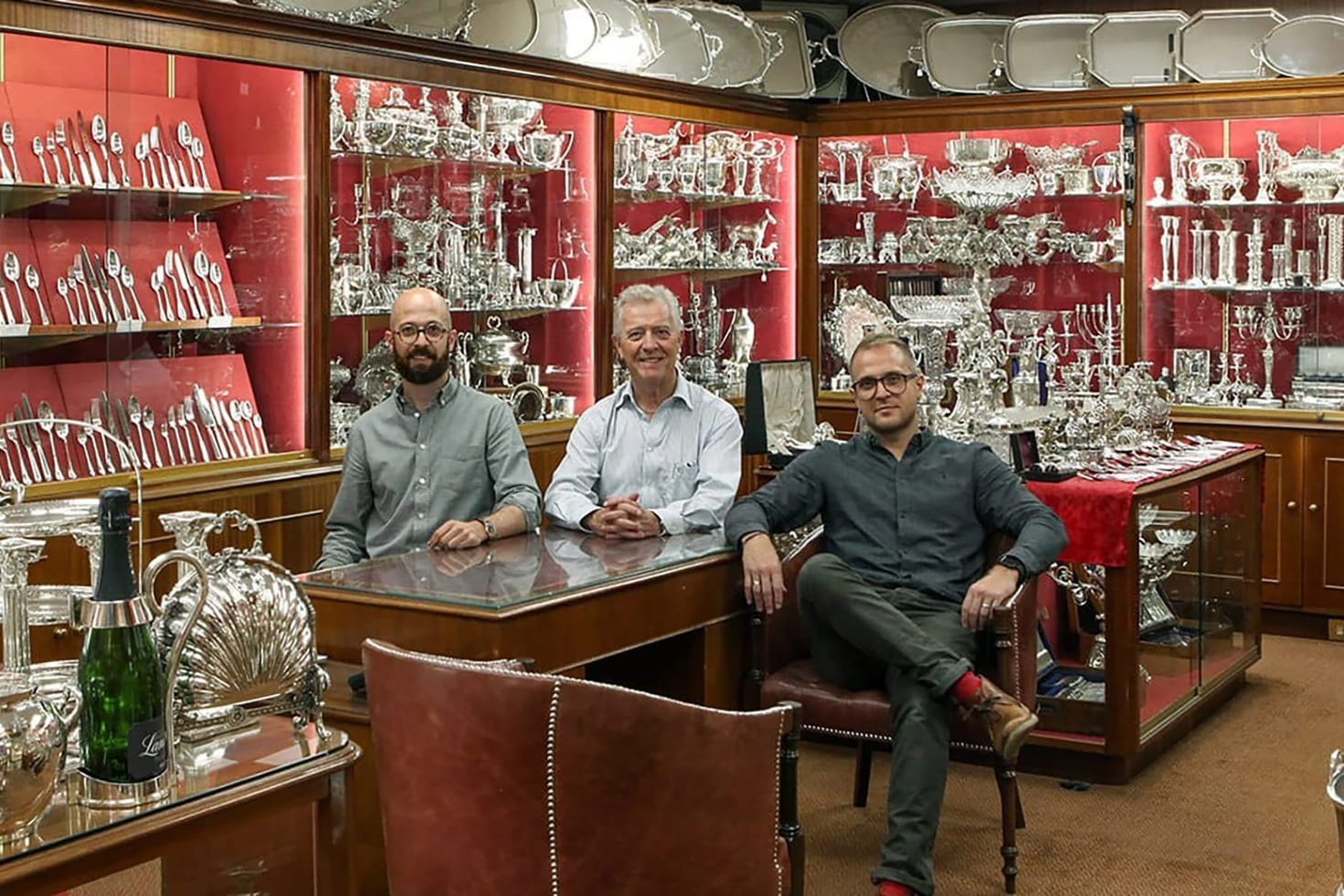 Eric, Daniel & Jonathan Franks in their shop