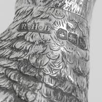 Sterling Silver Pair of Pheasants - hallmarked in 1925 Sheffield - George V - Thumbnail 10