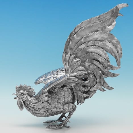 Sterling Silver Fighting Cock - Unknown Hallmarked In 1928 London - George V - Image 1
