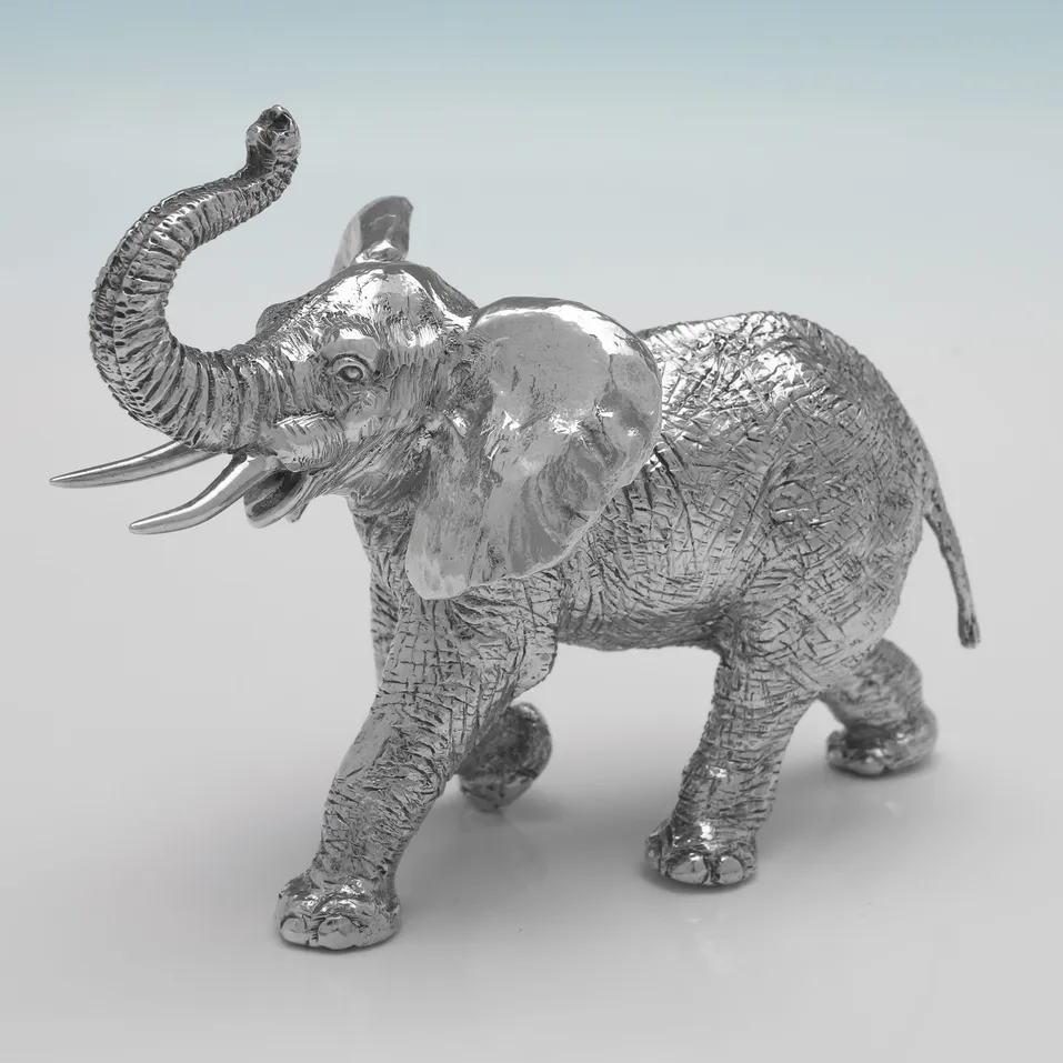 Sterling Silver Elephant Model - hallmarked in 1994 London - Elizabeth II - Image 1