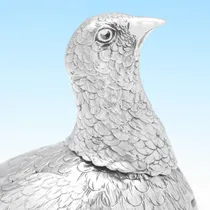 Antique Sterling Silver Partridge Model - Berthold Muller, hallmarked in 1901 Chester - Edwardian - Thumbnail 5