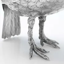 Antique Sterling Silver Partridge Model - Berthold Muller, hallmarked in 1901 Chester - Edwardian - Thumbnail 6