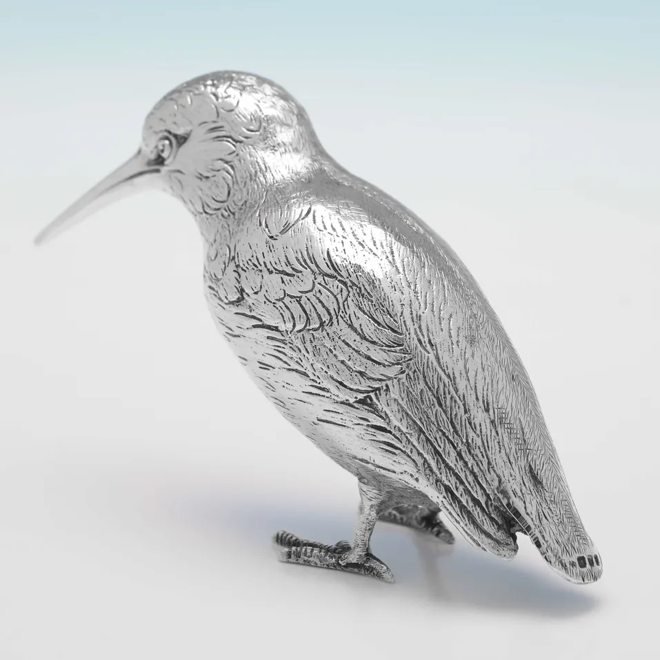 Sterling Silver Pair of Kingfisher Models - Edward Barnard & Sons, hallmarked in 1972 London - Elizabeth II - Image 3