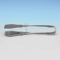 Antique Sterling Silver Pair of Asparagus Servers - Fattorini & Sons, hallmarked in 1907 Sheffield - Edwardian - Thumbnail 2