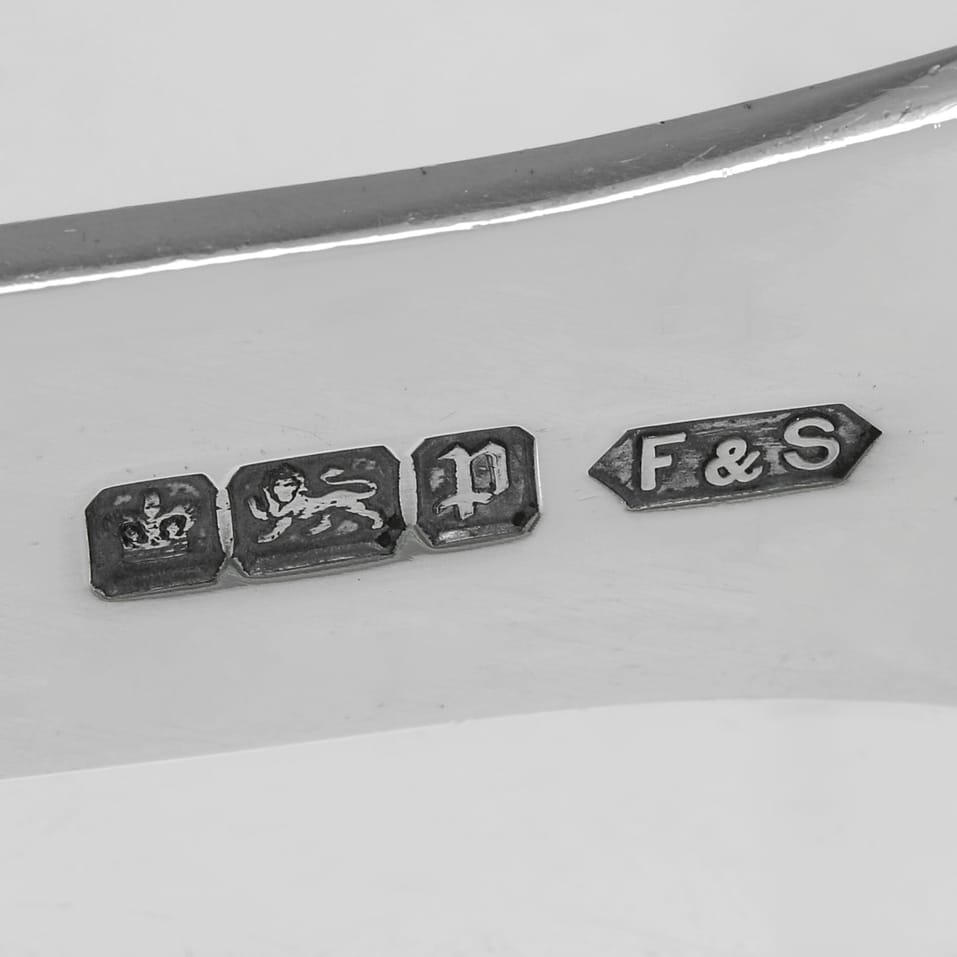Antique Sterling Silver Pair of Asparagus Servers - Fattorini & Sons, hallmarked in 1907 Sheffield - Edwardian - Image 6