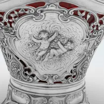 Antique 800 Standard Silver Flower Basket - made circa 1890 - Victorian - Thumbnail 3