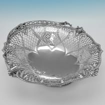 Antique Sterling Silver Basket - Robert Albin Cox, hallmarked in 1767 London - George III - Thumbnail 3