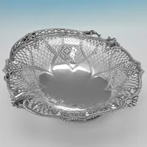 Antique Sterling Silver Basket - Robert Albin Cox, hallmarked in 1767 London - George III - Thumbnail 3