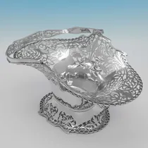 Sterling Silver Basket - Viner's Ltd., hallmarked in 1934 Sheffield - George V - Thumbnail 3