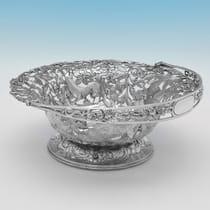Antique Sterling Silver Irish Basket - Wakely & Wheeler, hallmarked in 1911 Dublin - George V - Thumbnail 2