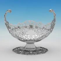 Antique Sterling Silver Dish - Jackson & Fullerton, hallmarked in 1912 London - George V - Thumbnail 1