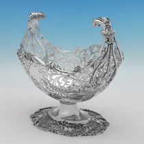 Antique Sterling Silver Dish - Jackson & Fullerton, hallmarked in 1912 London - George V - Thumbnail 2