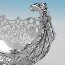 Antique Sterling Silver Dish - Jackson & Fullerton, hallmarked in 1912 London - George V - Thumbnail 3
