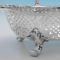 Antique Sterling Silver Basket - Robert Hennell III, hallmarked in 1842 London - Victorian - Thumbnail 7