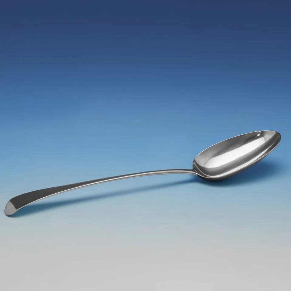 Antique Sterling Silver 'Old English' Pattern Basting Spoon - Henry Bailey, hallmarked in 1757 London - George II - Image 1