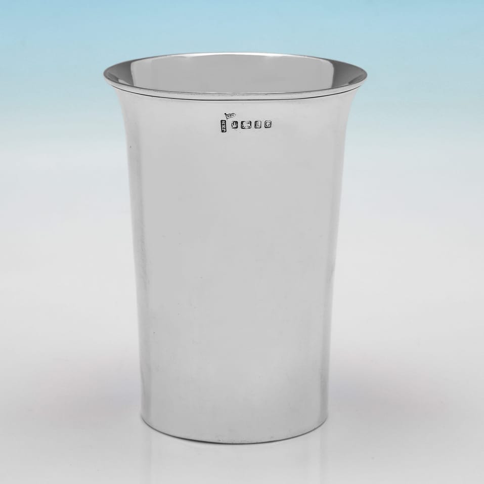 Antique Sterling Silver Pair of Beakers - J. E. Bingham, hallmarked in 1878 Sheffield - Victorian - Image 3