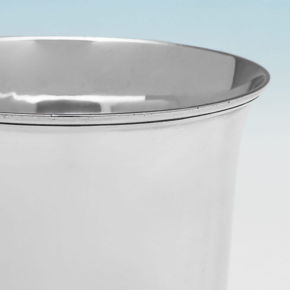 Antique Sterling Silver Pair of Beakers - J. E. Bingham, hallmarked in 1878 Sheffield - Victorian - Image 4