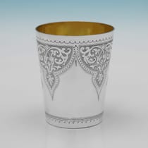 Antique Sterling Silver Beaker - Thomas Smily, hallmarked in 1876 London - Victorian - Thumbnail 2