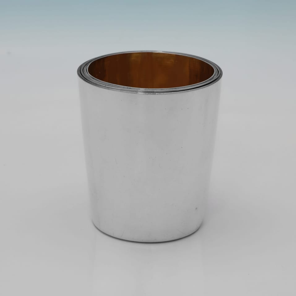 Antique Sterling Silver Set of 6 graduated Beakers - Emes & Barnard, hallmarked in 1815 - George III - Image 2