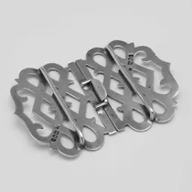 Antique Sterling Silver Belt Buckle - John Tiley, hallmarked in 1901 London - Edwardian - Thumbnail 2