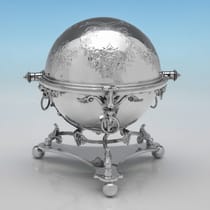 Antique Silver Plate Biscuit Box - John Sherwood & Sons, made circa 1870 - Victorian - Thumbnail 1