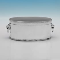 Antique Sterling Silver Biscuit Box - Horace Woodward & Co., hallmarked in 1912 London - George V - Thumbnail 2