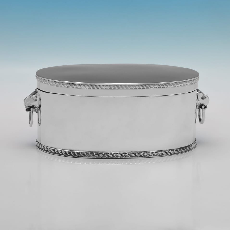 Antique Sterling Silver Biscuit Box - Horace Woodward & Co., hallmarked in 1912 London - George V - Image 2