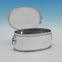 Antique Sterling Silver Biscuit Box - Horace Woodward & Co., hallmarked in 1912 London - George V - Thumbnail 3