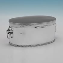 Antique Sterling Silver Biscuit Box - Horace Woodward & Co., hallmarked in 1912 London - George V - Thumbnail 4