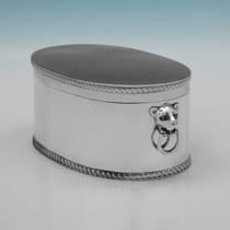 Antique Sterling Silver Biscuit Box - Horace Woodward & Co., hallmarked in 1912 London - George V - Thumbnail 5