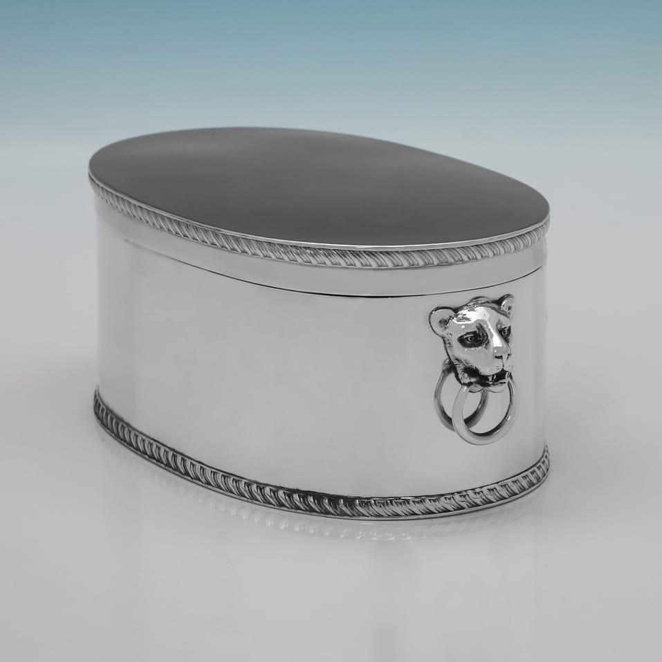 Antique Sterling Silver Biscuit Box - Horace Woodward & Co., hallmarked in 1912 London - George V - Image 5