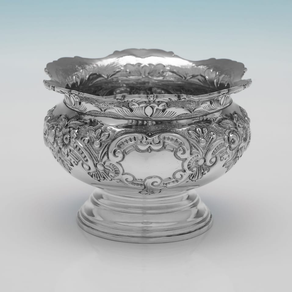 Antique Sterling Silver Bowl - John & William Deakin, hallmarked in 1900 Chester - Victorian