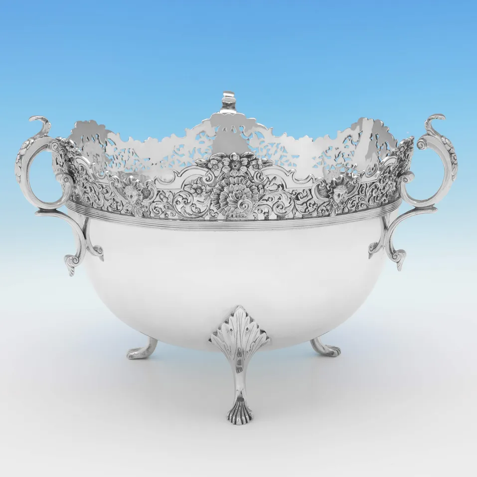 Antique Sterling Silver Scottish Bowl - James Weir, hallmarked in 1907 Glasgow - Edwardian