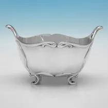 Antique Sterling Silver Bowl - Fenton Brothers Ltd., hallmarked in 1905 Sheffield - Edwardian - Thumbnail 1