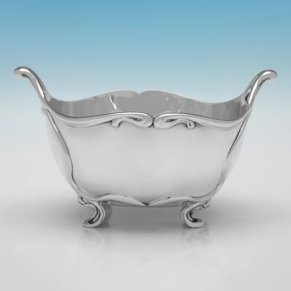 Antique Sterling Silver Bowl - Fenton Brothers Ltd., hallmarked in 1905 Sheffield - Edwardian - Image 1
