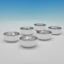 Sterling Silver Set of 6 Bowls - Charles Edwards, hallmarked in 1931 London - George V - Thumbnail 1