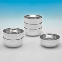 Sterling Silver Set of 6 Bowls - Charles Edwards, hallmarked in 1931 London - George V - Thumbnail 2