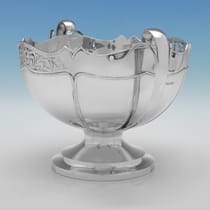 Sterling Silver Bowl - Walker & Hall, hallmarked in 1927 Sheffield - George V - Thumbnail 2
