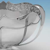 Sterling Silver Bowl - Walker & Hall, hallmarked in 1927 Sheffield - George V - Thumbnail 4