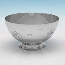 Sterling Silver Bowl - Charles Edwards, hallmarked in 1927 London - George V - Thumbnail 1